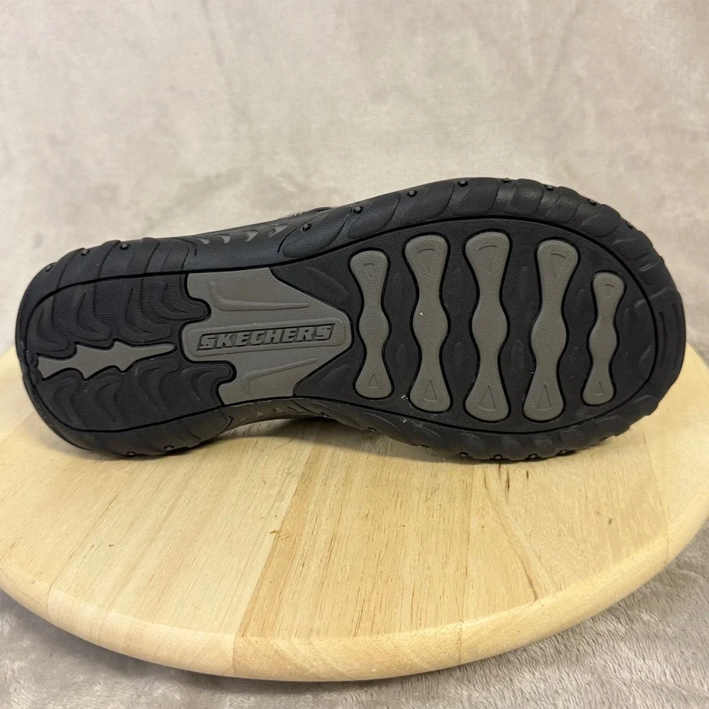 Skechers Relaxed Fit 360 Memory Foam Black Thong Sandals Mens 10 56219SA